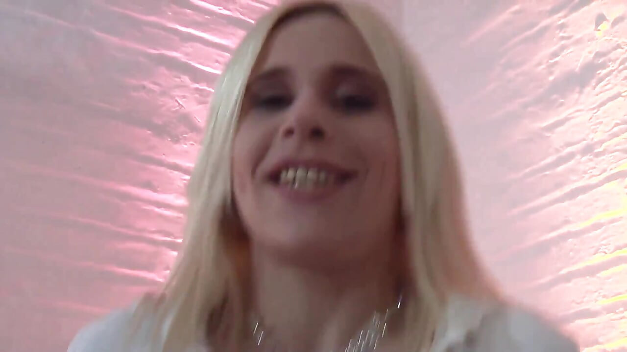 Blonde and sexy milf in black stockings is not content with fucking a dildo and gets a real cock
