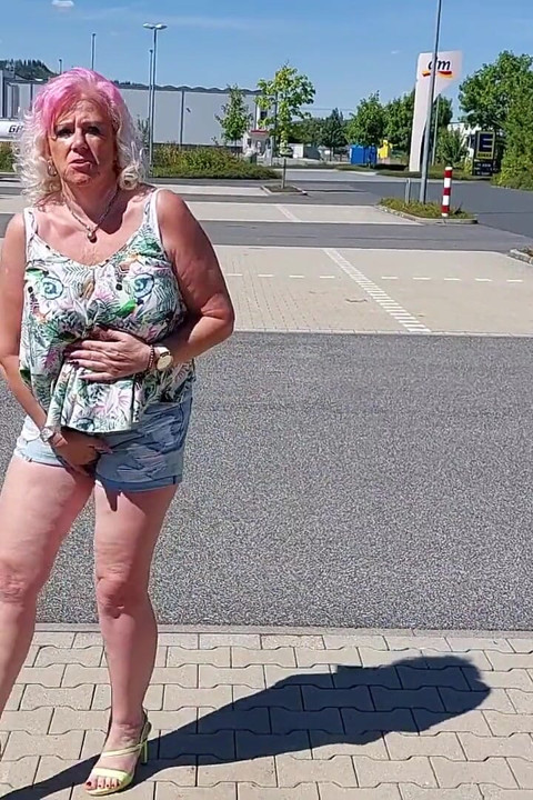 Granny Horny in the Car!
