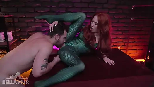 Hot cosplay girl bounces on a dick like crazy