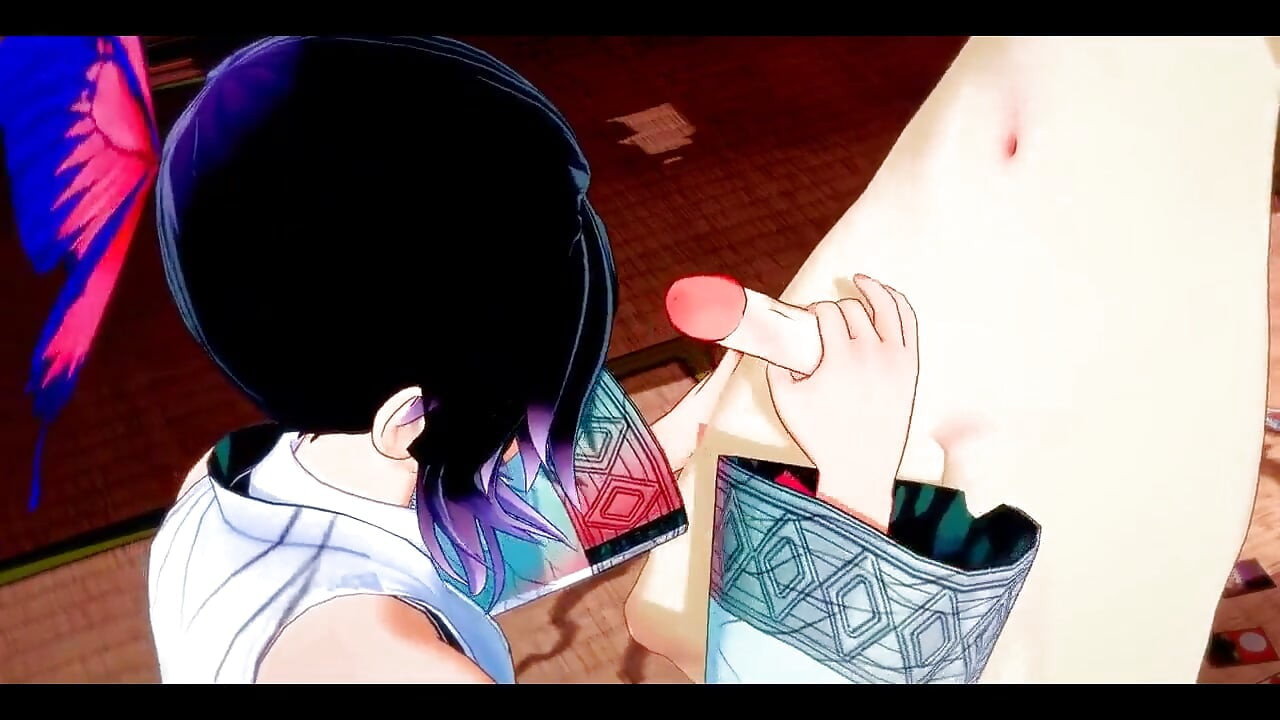 Demon Slayer futanari - Shinobu X nezuko Hardsex - japanischer asiatischer Manga anime Spiel-Porno