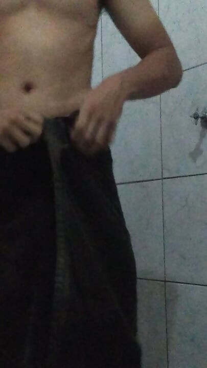 Taking a shower after shaving her body, soaping herself all over and getting a hard cock showing off her body