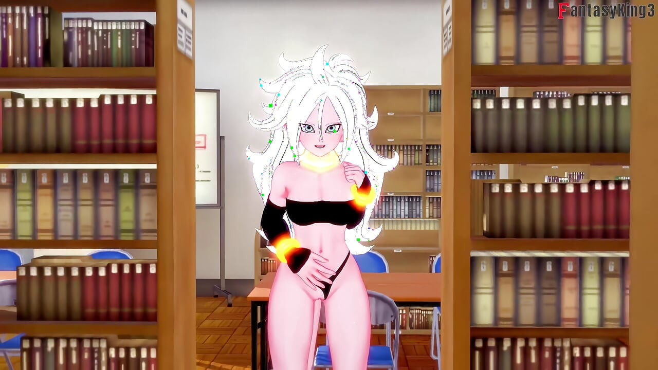 android 21 onanerar i biblioteket så jag hjälper henne - Dragon Ball Zex Series