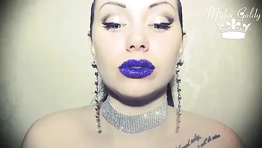 Bibir glittery biru glamor
