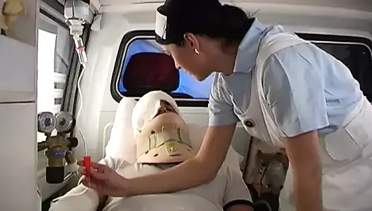 Amazing looking nurse pleasing her patient's hard cock
