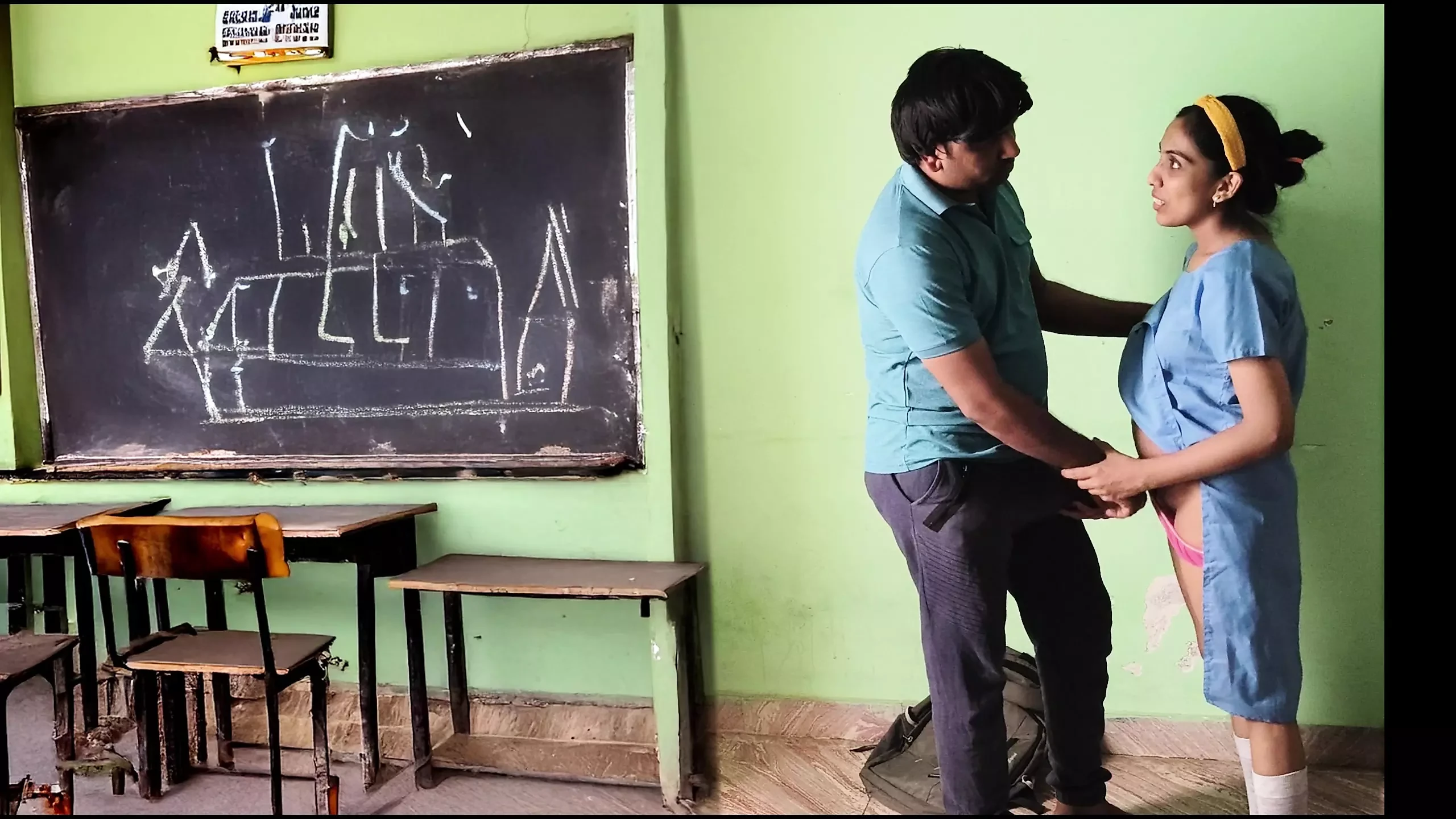 Indian Couples Sex in Uniform After the Class