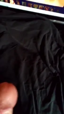 Stroking cock and cumming to BBW's photo