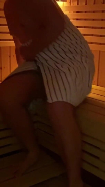 Jaw-dropping moment from "Caught masturbating in public sauna, strangers panties"