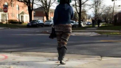 Busted!!!! Jiggly Big Booty Ebony THOT in the Park (Walking)