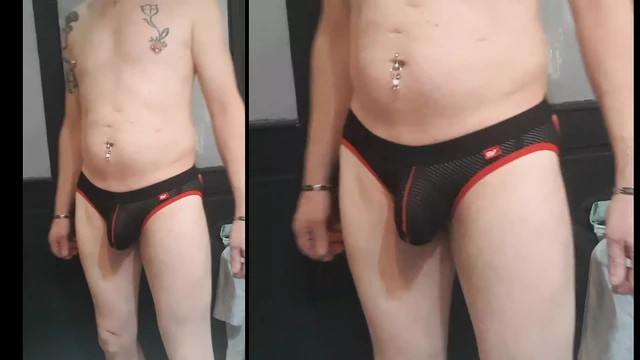 testing my new sexy men's briefs lingerie