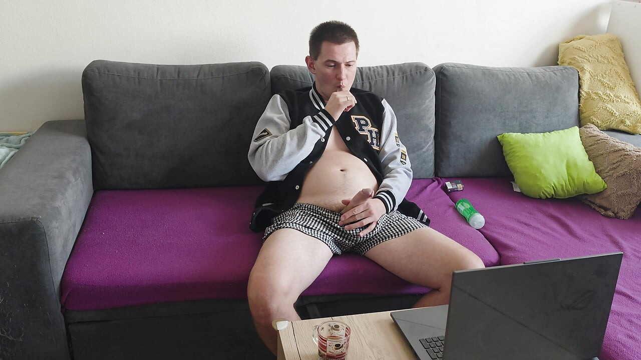 Watching Porn and Losing Control in My Favorite Pornhub Sweatshirt - Masturbation Ends with Intense Moaning Orgasm