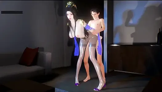 Goddess of fantasy lust: lekuk melengkung dalam gerakan - hentai animasi 3d