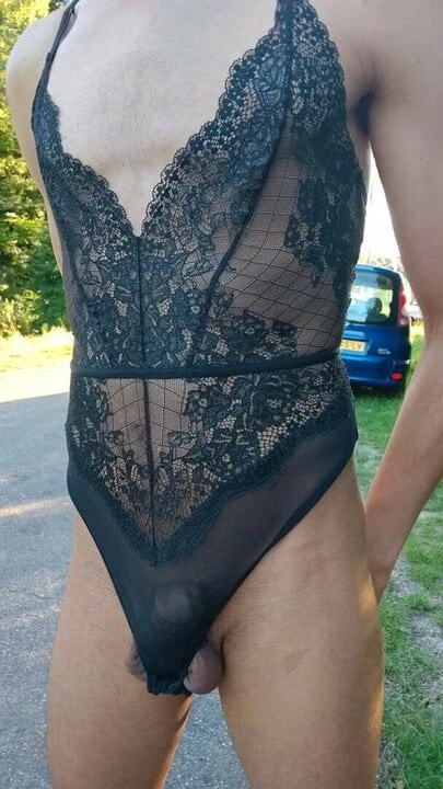 Crossdresser in Sexy bodysuit