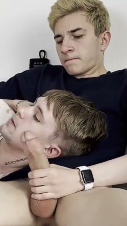 Twink with big dick cumshot from blowjob | Clip 1