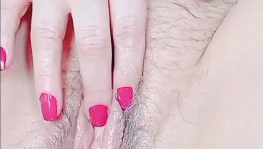 Sabrinahole, erdbeere, banane, sauersahne und ein neues riesiges spielzeug in ihrem saftigen pfirsich