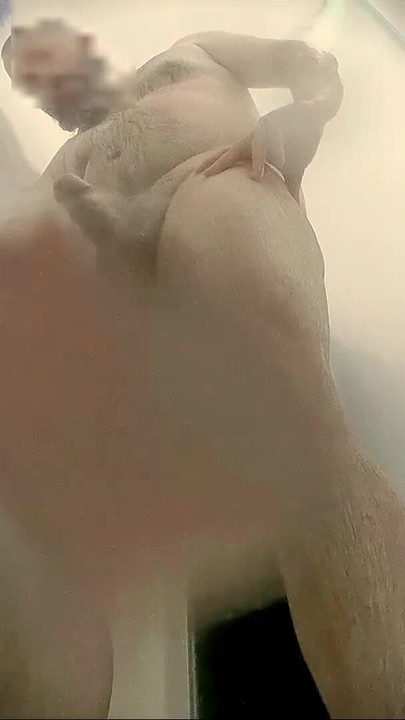 Memorable moment from "Spycam Catches Dad Jerking Off In Shower - Big Cumshot - SlugsOfCumGuy"