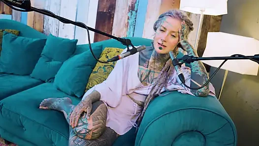 I talk about A - authentic - ASMR - Podcast - Talking - tattoo girl model goth punk dreadlocks