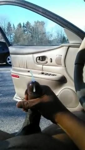 Jerking in the parking lot with the car door open