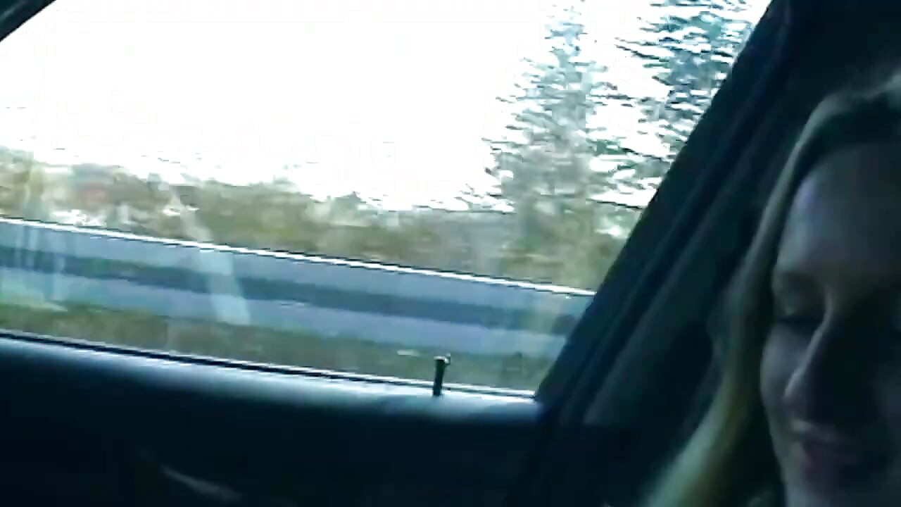 Blonde Sucks Cock and Shows Wet Pussy in Car