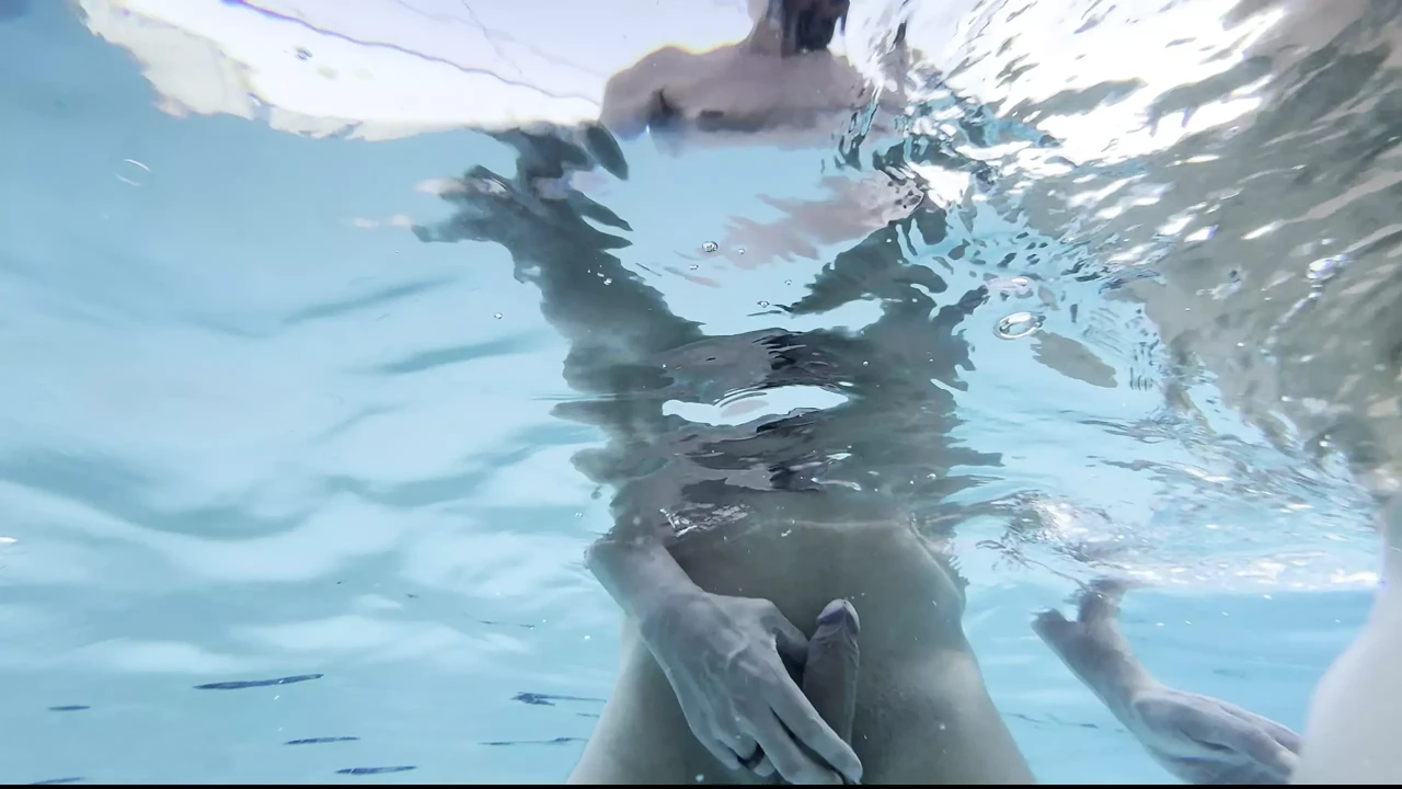 Underwater sex and teasing