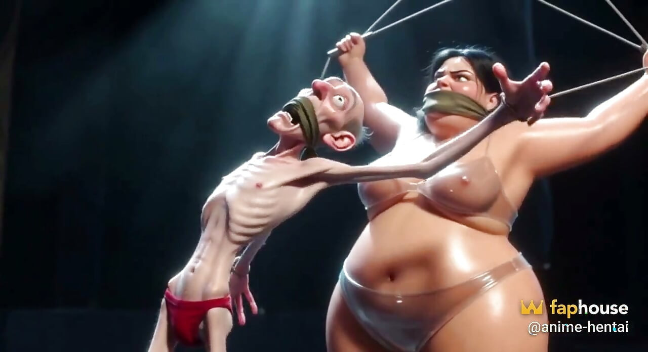 Old Man Tied up - Humiliated by Fat SSBBW with Whip