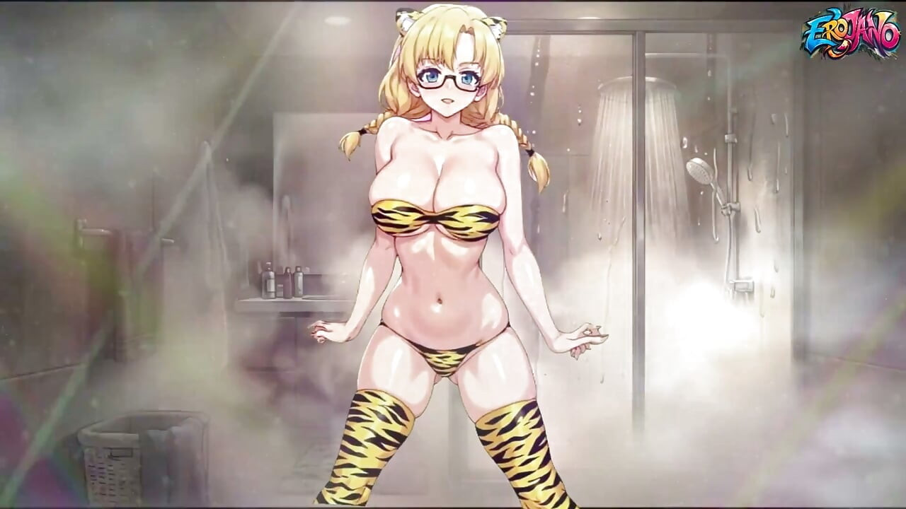 25-year-old Blonde with Braids and Glasses Gets Anal Creampie on Four - Hentai Ai