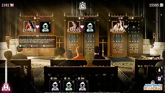 Sisters in Sin Gameplay Part 19 – Helga Caught Fingering in Front of the Altar