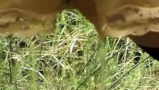 Lady in Outdoor Piss Pants