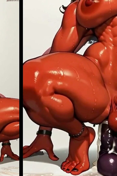 Trans Succubus Will Drain Your Energy Through Her Hard Cock and Cum. Animation Hentai Trans.