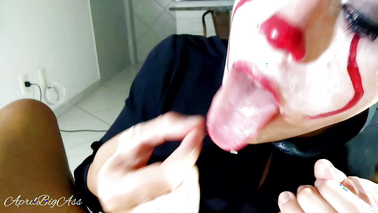 Halloween, IT is addicted to cock and cum, she "swallows everything" 3-3