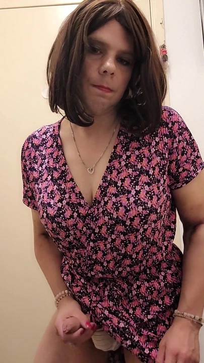 Memorable moment from "Crossdresser smoking and getting hard"