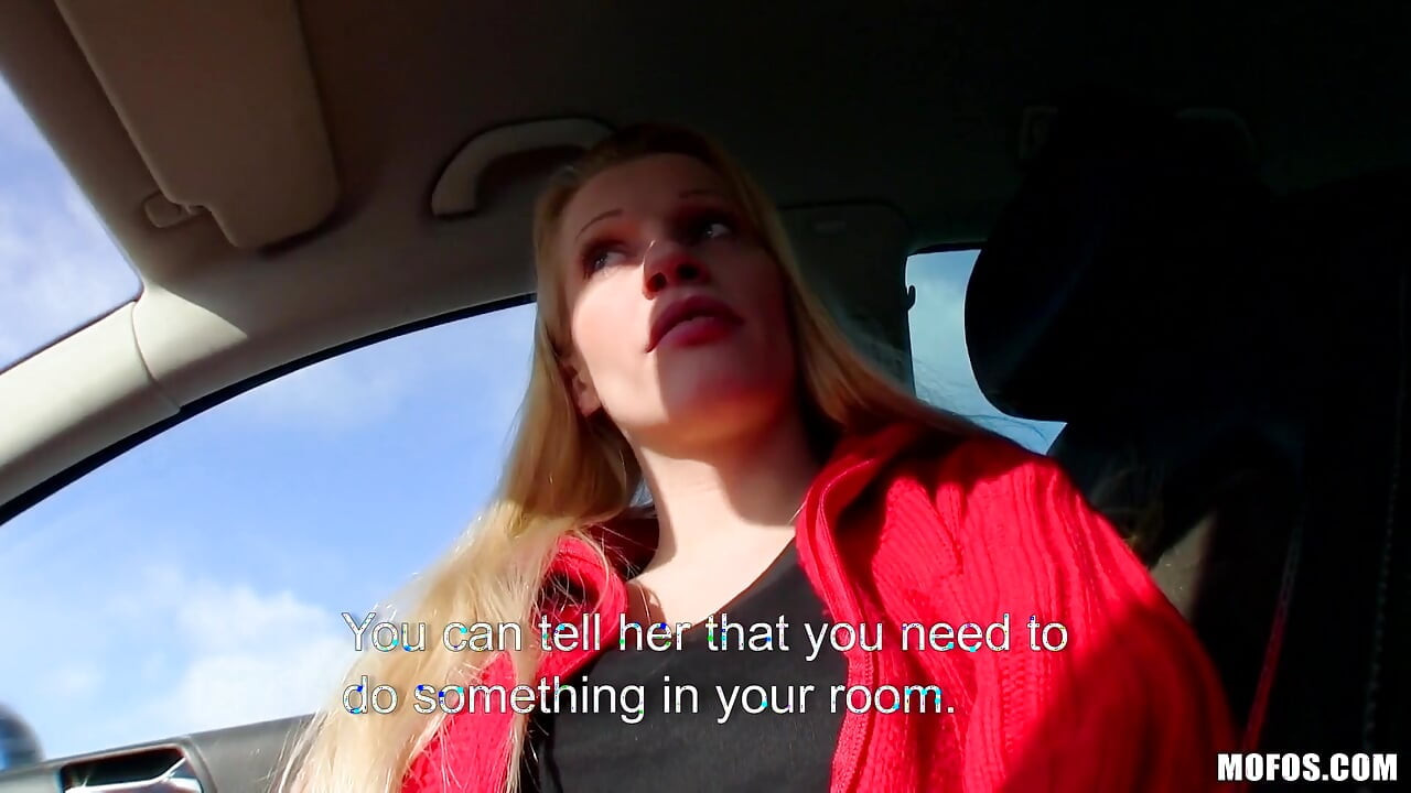 Public Pickups - Big Tits Blonde Lucie Gives POV Blowjob in Car