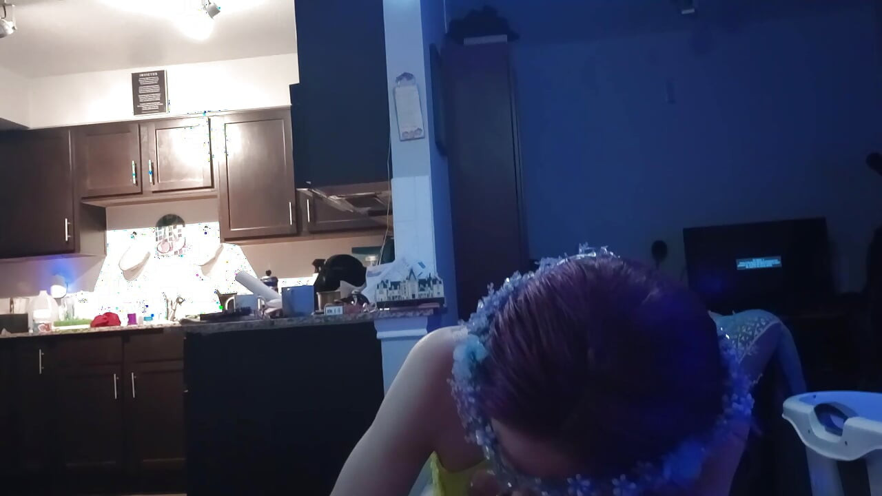 Sexy Cyber Elf gives amazing blowjob, gets fucked & dominated hard by big cock, and creampied (close up, POV)