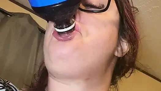 Chugging a Cola - Sexy Sequel with Close Ups! Lots of Sounds! Second Episode