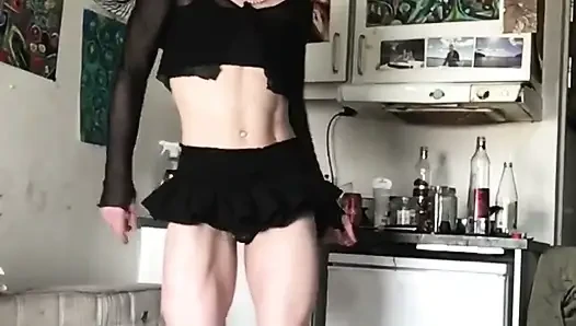 Sissy Femboy Mini Skirt Love BBC Dildo