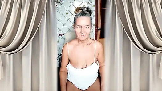 Hot Housewife Lukerya. Another Day Begins with Coffee