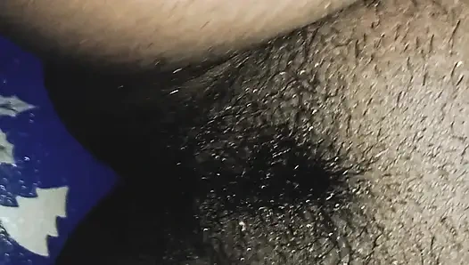 When my friend wasn't at home, I found him alone and him