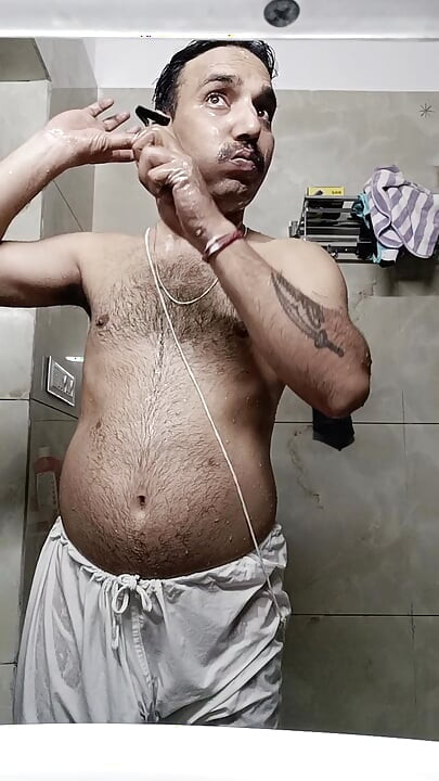indian desi man enjoy sex and shower with police uncle