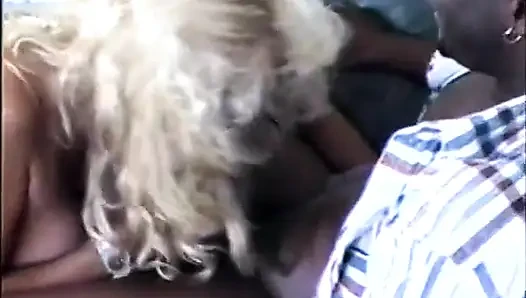 Big Tits Blonde Pounded and Jizzed with a Huge Black Dick