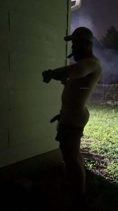 Backyard Cigar, Cum and Piss