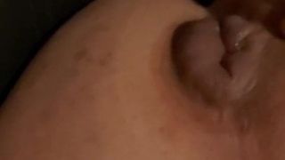 Self anal fucking with dildo when locked up