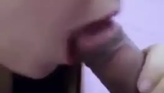 Friend's Chinese wife gives blowjob