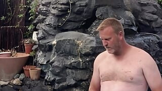 Sexy nakedness by the pool