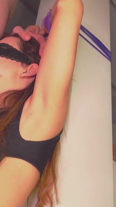 Tied up by a stranger. He fucked my face so hard! | Clip 1