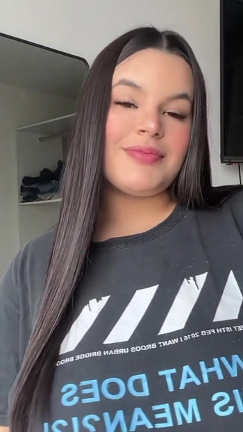 Powerful moment from "Adorable teen try on haul with HUGE cleavage"
