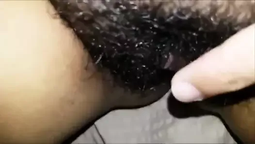Amateur young couple, wet hairy pussy licked