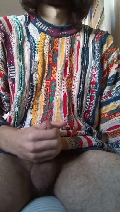 Stroking my big cock