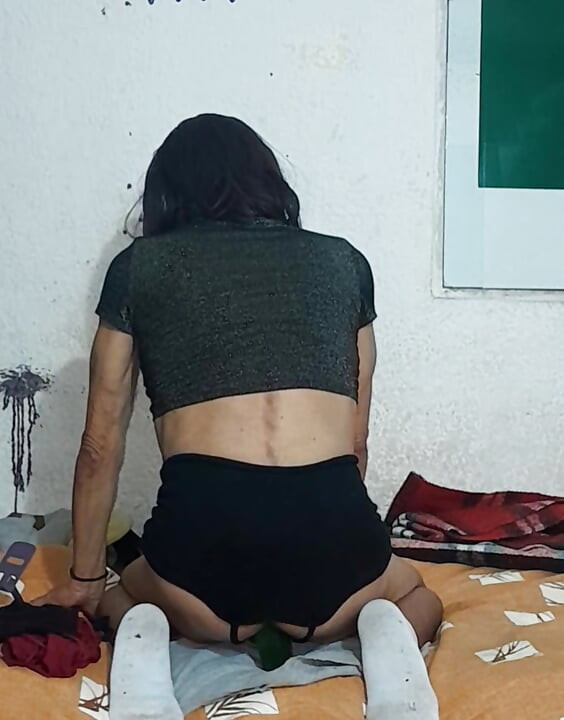 Mature sissy solo