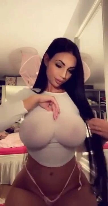 brunette big boobs transparent