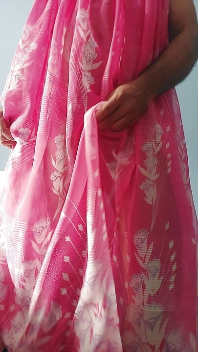 Boy masterbating and cum in a silk seethrough Night Gawun