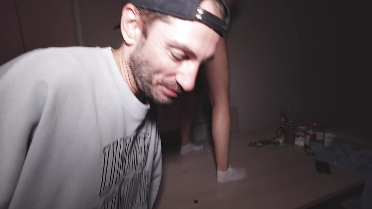 The cuckold joined in on the sex when the other guy was already fucking his girlfriend.